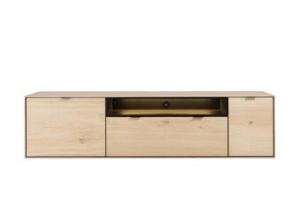 Xooon ELEMENTS lowboard 180 cm - hang + 1-deur + 1-lade + klep + 1 niche + led, naturel