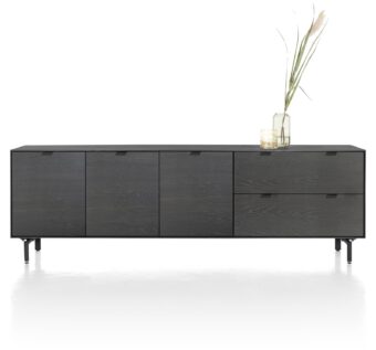 Xooon ELEMENTS dressoir 240 cm - 3-deuren + 2-laden incl. metalen poten onyx