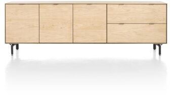 Xooon ELEMENTS dressoir 240 cm - 3-deuren + 2-laden incl. metalen poten naturel