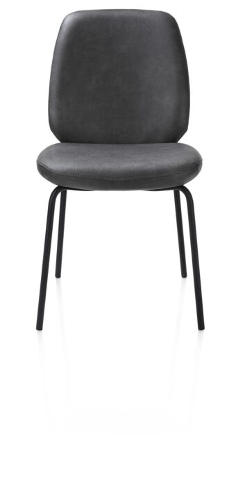 Xooon eetstoel FAE - 4-poot rough off black – stof pala antraciet
