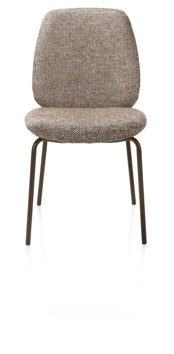 Xooon eetstoel FAE - 4-poot steelbrown – stof bellini koper