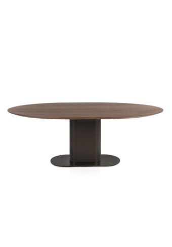 Xooon eetkamertafel BRIANZA 210x100 cm - walnoot fineer steelbrown
