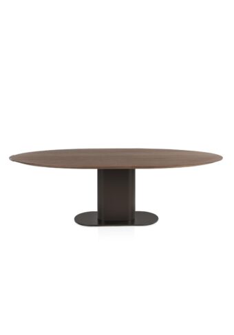 Xooon eetkamertafel BRIANZA 240x100 cm - walnoot fineer steelbrown