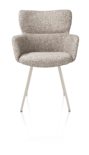 Xooon armstoel SAGE- 4-poot creme – stof luton koper