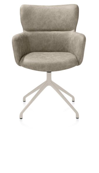 Xooon armstoel SAGE draaibaar - creme– stof oregon beige