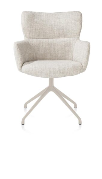 Xooon armstoel SAGE draaibaar - creme – stof luton creme
