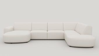 Xooon TINEO U-bank rechts (chaise longue links - 2,5 zits - hoek rechts) - livigno kiezel