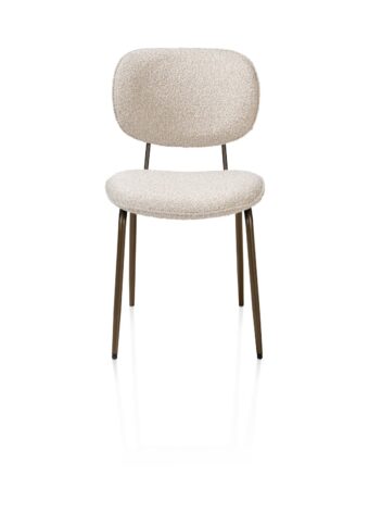 Xooon eetkamerstoel LEXI - frame steelbrown - stof cloudy beige