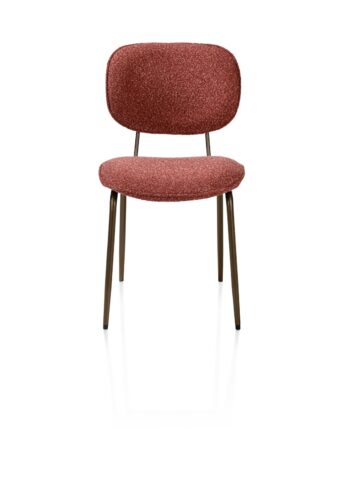 Xooon eetkamerstoel LEXI - frame steelbrown - stof cloudy koper