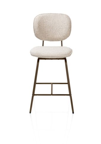 Xooon barstoel LEXI - frame steelbrown - stof cloudy beige