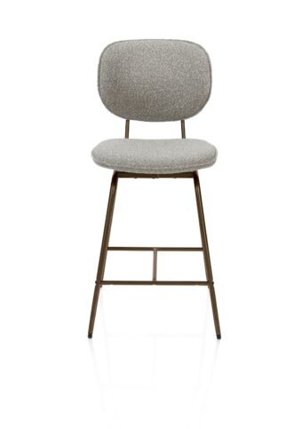 Xooon barstoel LEXI - frame steelbrown - stof cloudy olijf