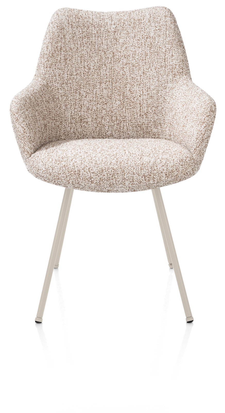 Xooon armstoel MATS – 4-poot creme – stof luton koper