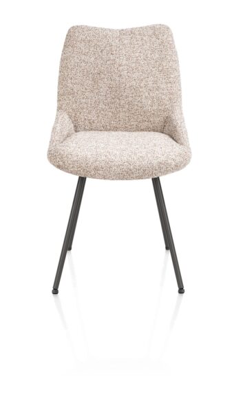 Xooon eetkamerstoel MATS - 4-poot grafiet – stof luton koper