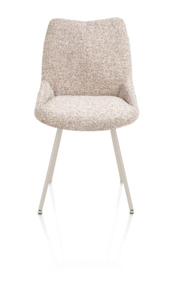 Xooon eetkamerstoel MATS - 4-poot creme – stof luton koper