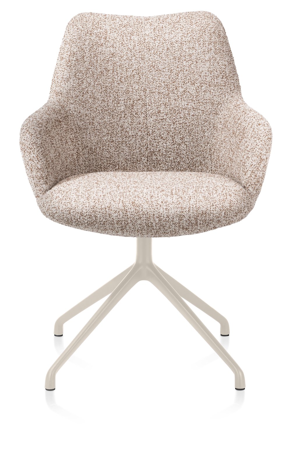 Xooon armstoel MATS – draaibaar frame creme 4-poot – stof luton koper