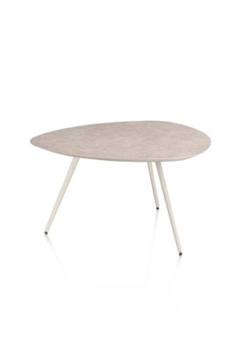 Xooon salontafel SALUTINA 68x68cm - 3 pootjes - creme