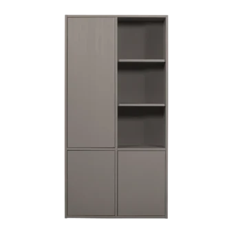 MEREL opbergkast 100 cm grenen warmgrijs