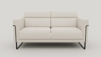 Xooon FISKARDO bank 2-zits met pocketvulling en designpoot vada beige