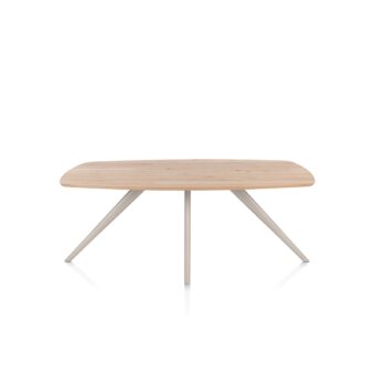 Xooon eetkamertafel ARVADA ovaal 190x100cm eiken (4-poot creme)