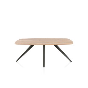Xooon eetkamertafel ARVADA ovaal 190x100cm eiken (4-poot grafiet)