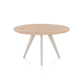 Xooon eetkamertafel ARVADA rond 140 cm eiken (4-poot creme)
