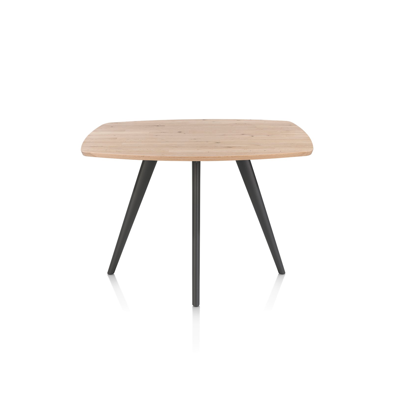 Xooon bartafel ARVADA ovaal 160×100 cm eiken (4-poot grafiet)