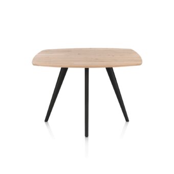 Xooon bartafel ARVADA ovaal 160x100 cm eiken (4-poot rough off black)