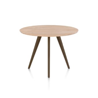 Xooon bartafel ARVADA rond 125 cm eiken (4-poot steelbrown)
