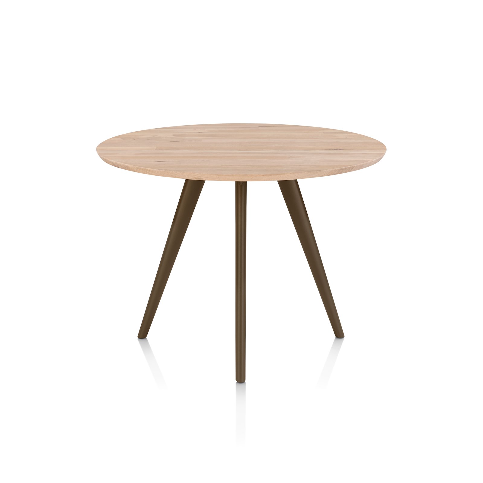 Xooon bartafel ARVADA rond 125 cm eiken (4-poot steelbrown)