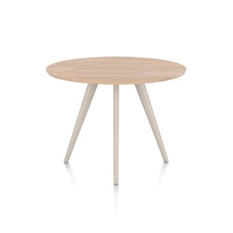 Xooon bartafel ARVADA rond 140 cm eiken (4-poot creme)