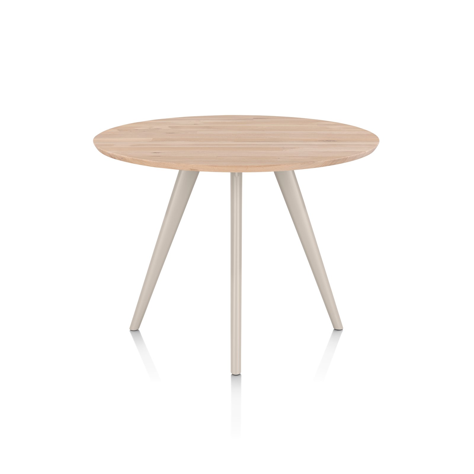 Xooon bartafel ARVADA rond 140 cm eiken (4-poot creme)
