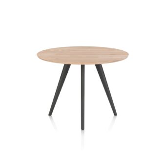 Xooon bartafel ARVADA rond 140 cm eiken (4-poot grafiet)