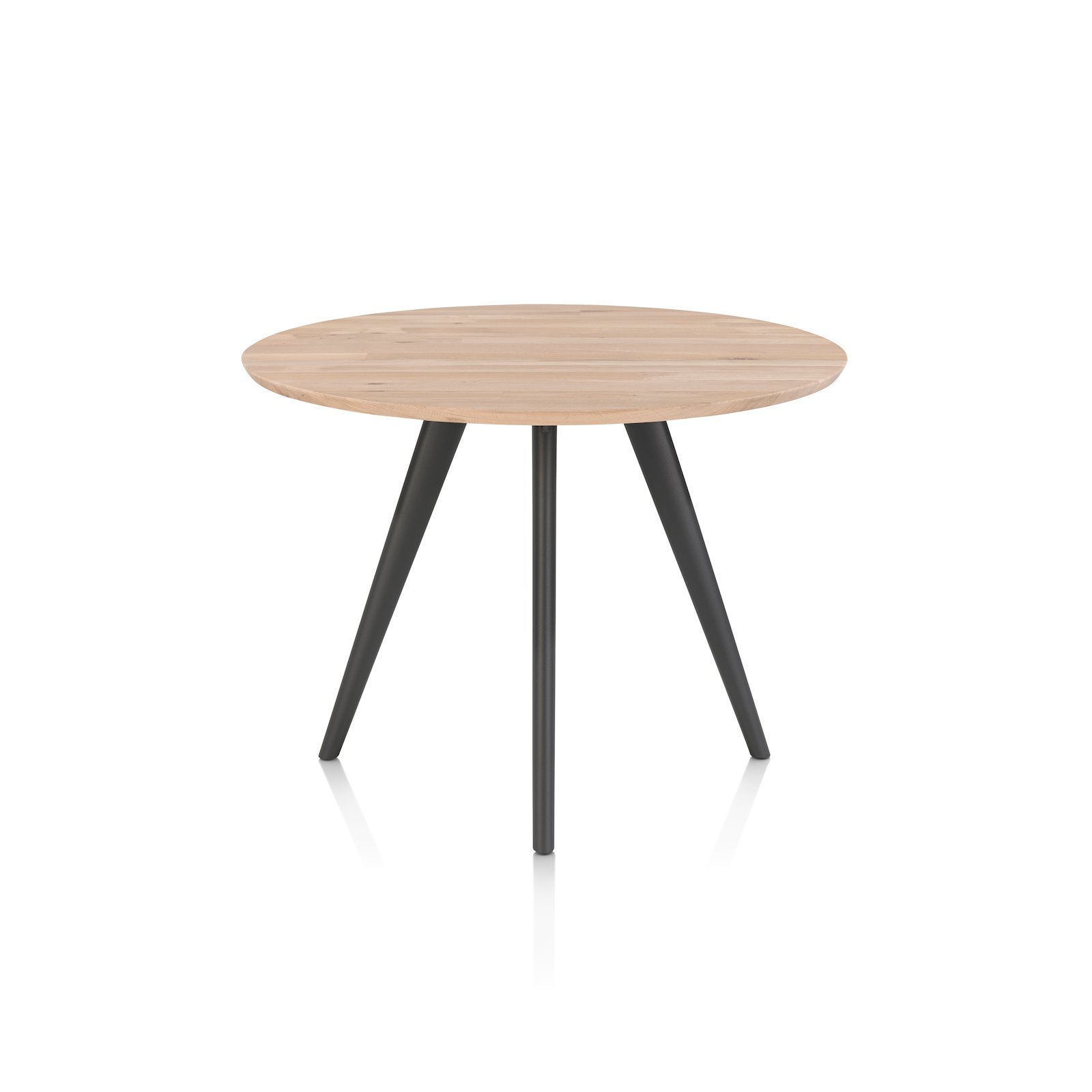 Xooon bartafel ARVADA rond 140 cm eiken (4-poot grafiet)