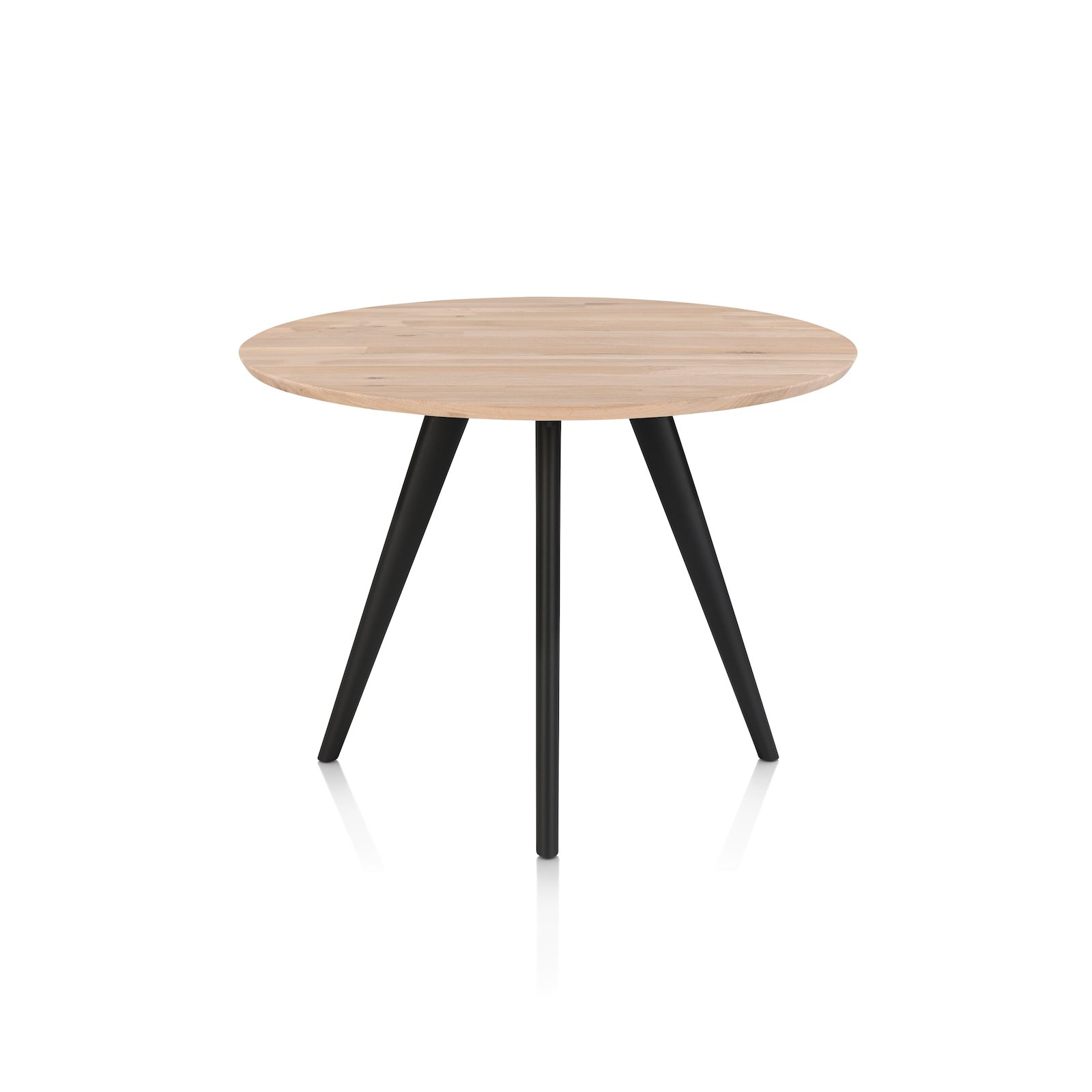 Xooon bartafel ARVADA rond 140 cm eiken (4-poot rough off black)