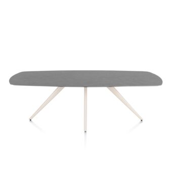 Xooon eetkamertafel SALUTI ovaal 240x110 cm (4-poot creme) antraciet
