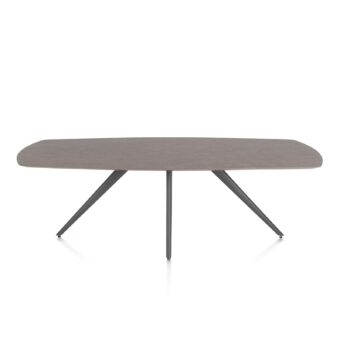 Xooon eetkamertafel SALUTI ovaal 240x110 cm (4-poot grafiet) lava