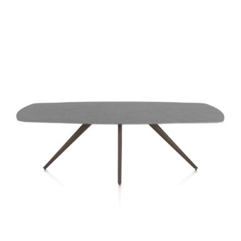 Xooon eetkamertafel SALUTI ovaal 240x110 cm (4-poot steelbrown) antraciet