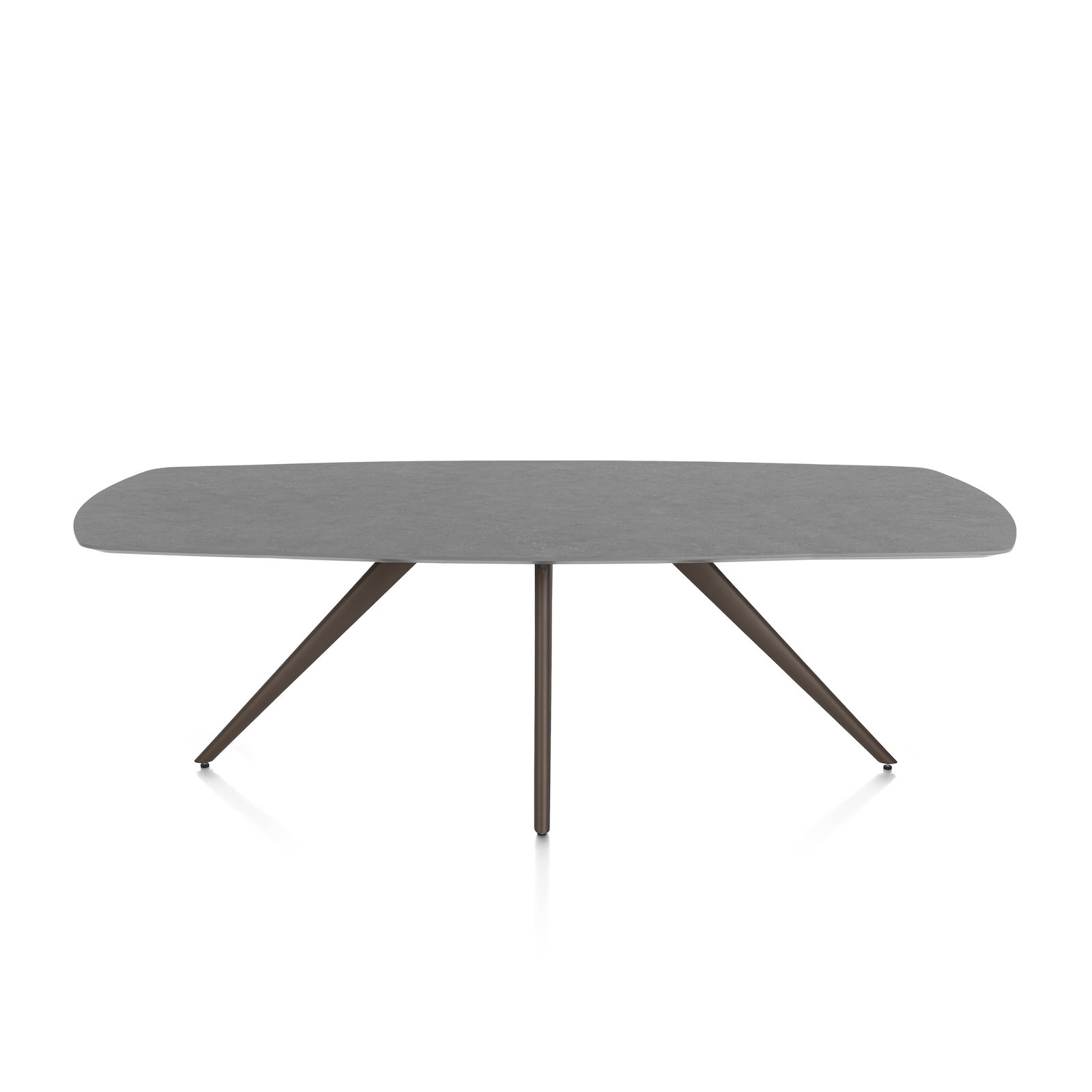 Xooon eetkamertafel SALUTI ovaal 240×110 cm (4-poot steelbrown) antraciet