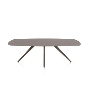 Xooon eetkamertafel SALUTI ovaal 240x110 cm (4-poot steelbrown) lava