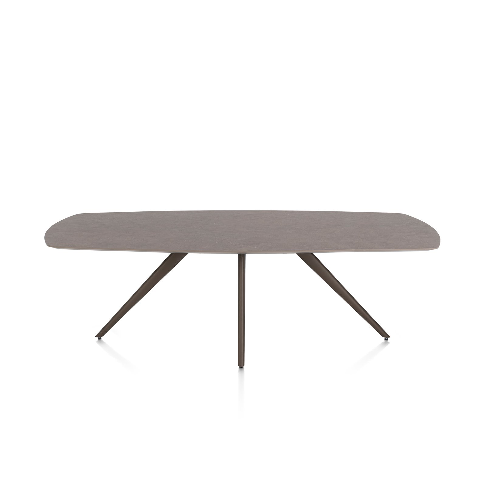 Xooon eetkamertafel SALUTI ovaal 240×110 cm (4-poot steelbrown) lava