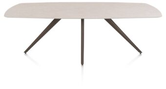 Xooon eetkamertafel SALUTI ovaal 240x110 cm (4-poot steelbrown) light sand