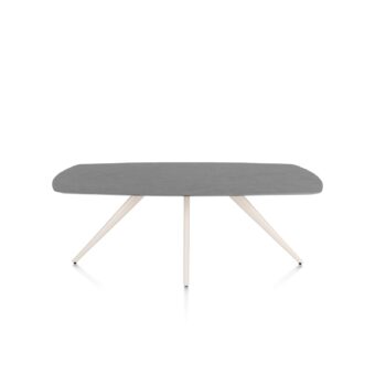 Xooon eetkamertafel SALUTI ovaal 210x105 cm (4-poot creme) antraciet