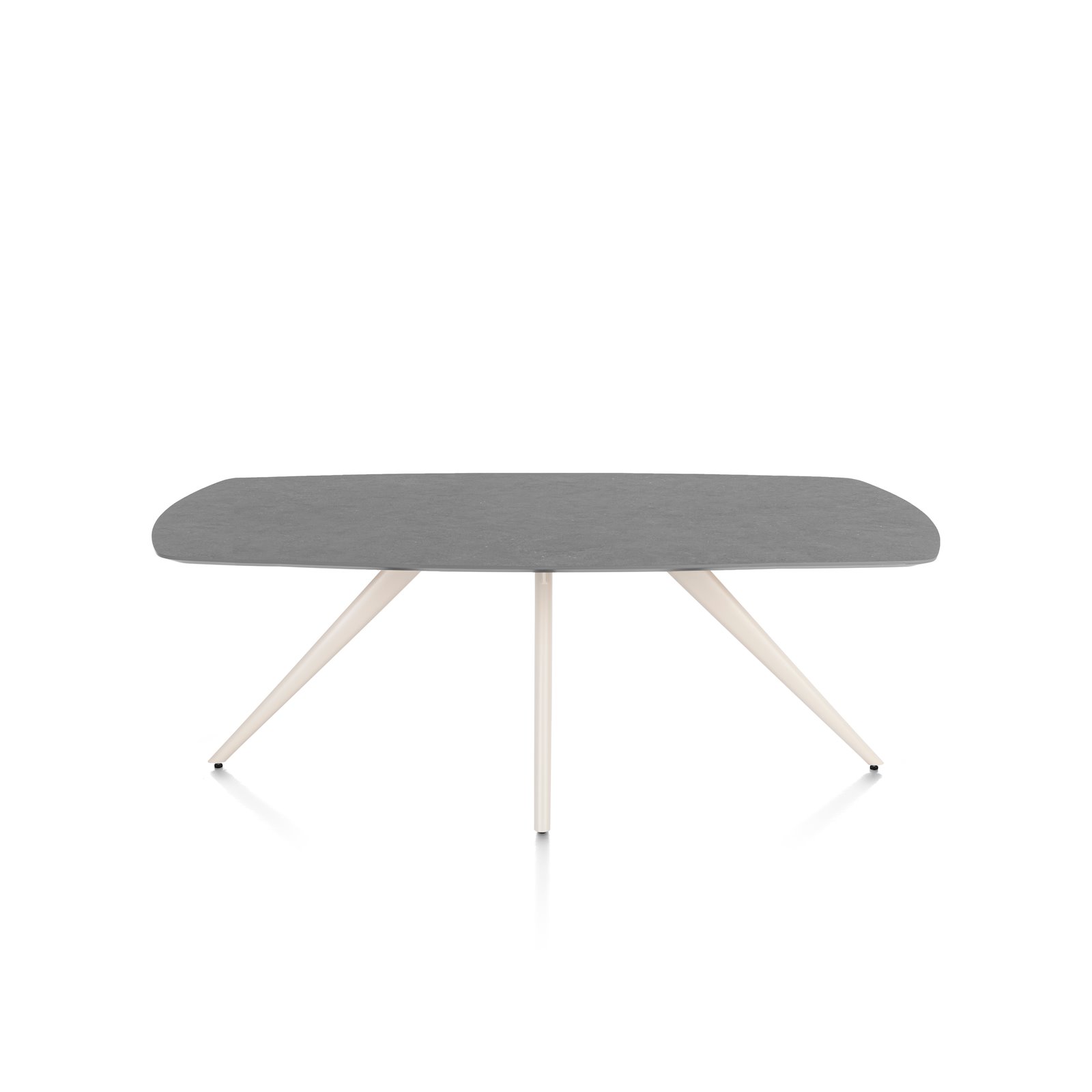 Xooon eetkamertafel SALUTI ovaal 210×105 cm (4-poot creme) antraciet