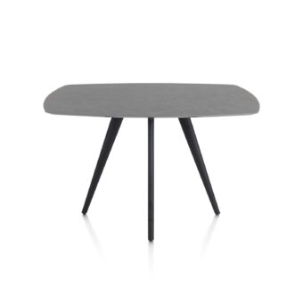 Xooon bartafel SALUTI ovaal 150x105 cm (4-poot rough off black) antraciet