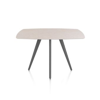 Xooon bartafel SALUTI ovaal 150x105 cm (4-poot grafiet) light sand
