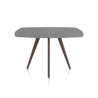 Xooon bartafel SALUTI ovaal 150x105 cm (4-poot steelbrown) antraciet