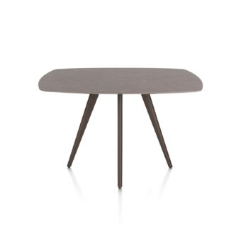 Xooon bartafel SALUTI ovaal 150x105 cm (4-poot steelbrown) lava