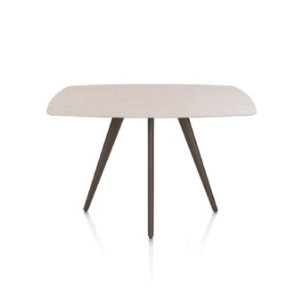 Xooon bartafel SALUTI ovaal 150x105 cm (4-poot steelbrown) light sand
