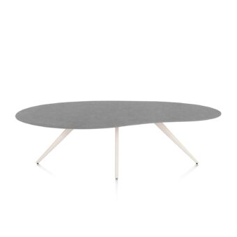 Xooon eetkamertafel SALUTI organisch 240x120 cm (4-poot creme) antraciet