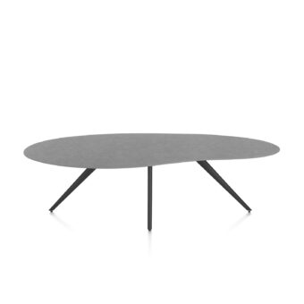Xooon eetkamertafel SALUTI organisch 240x120 cm (4-poot off black) antraciet